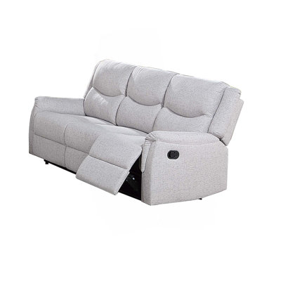 Modern Contemporary Style 1Pc Recliner Sofa Plush Armrest And Headrest Sincere Bone Finish Primary Living Room Furniture