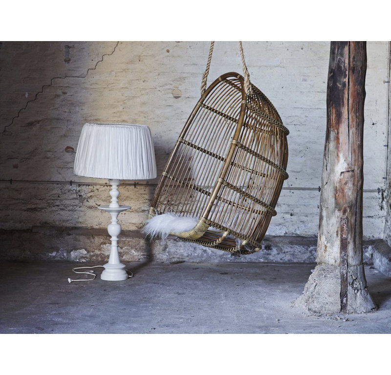 Renoir Originals Swing Chair, White Canvas, Antique