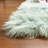 Diller Teal Faux Fur Machine Washable Shag Fluffy Area Rug-73268876