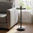 Modern Small End Table with Carved Table Top and Weighted Base Pedestal Table for Living Room-1134746403-1134746414