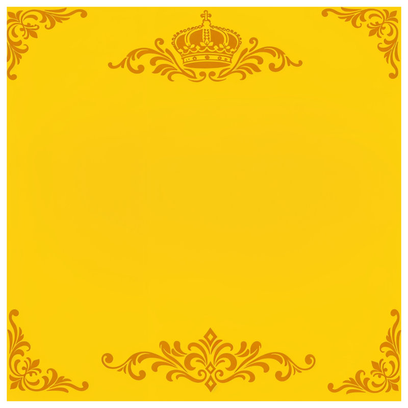 Coussins décoratifs à motif de couronne jaune à double face, 14 x 14 inches
