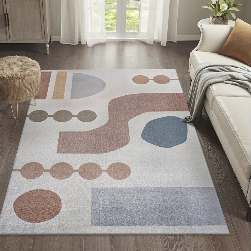 Tapis crème / multicolore Kenye, Rectangle 4pi x 6 pi