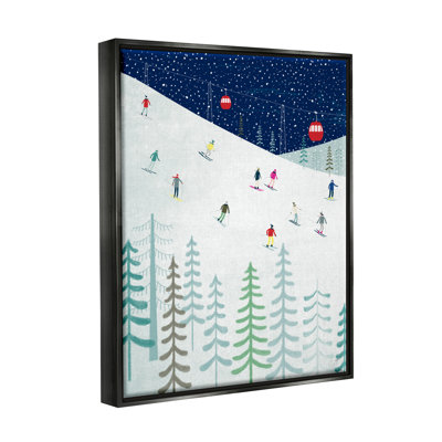 «Skiing Night Sky Winter Slopes» par Andrew Thornton, impression