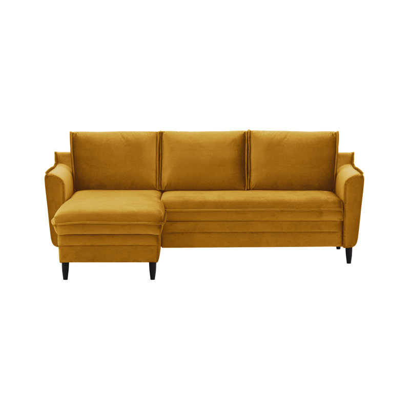 Benny 4 Seater Sofa Bed, Reversible, Mustard Yellow