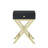 Coleen Black & Brass Finish Accent Table