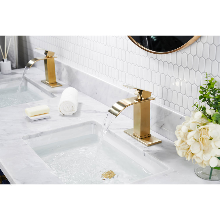 Single-Hole Single-handle Bathroom Faucet with Drain Assembly