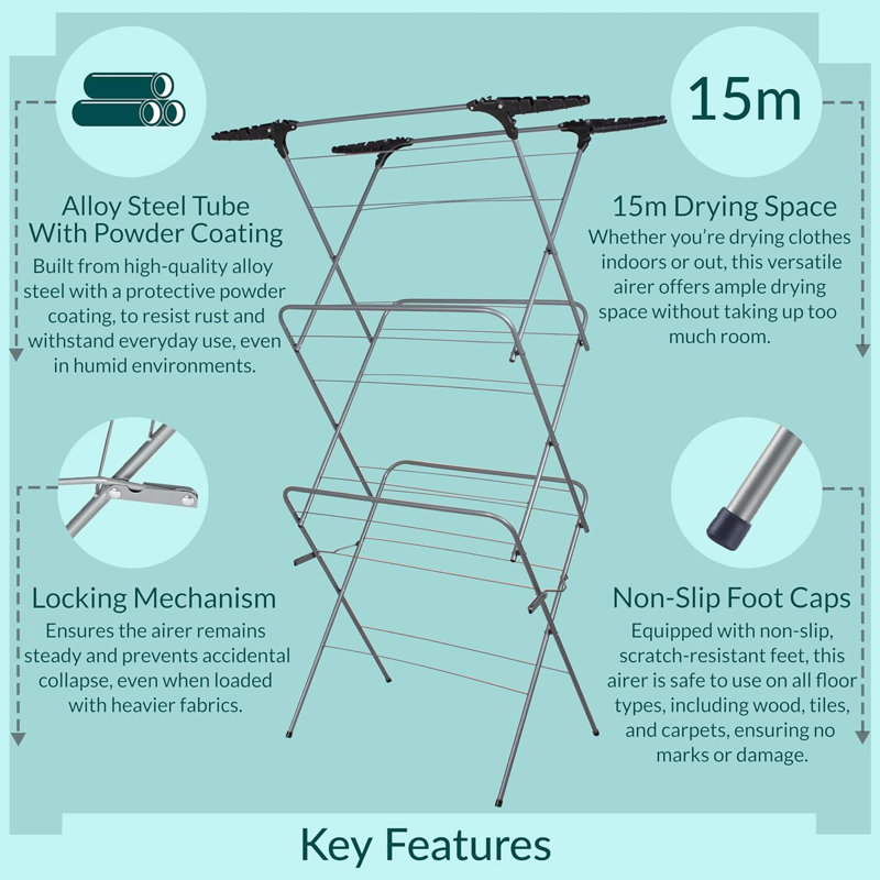72cm Rolling Clothing Rack