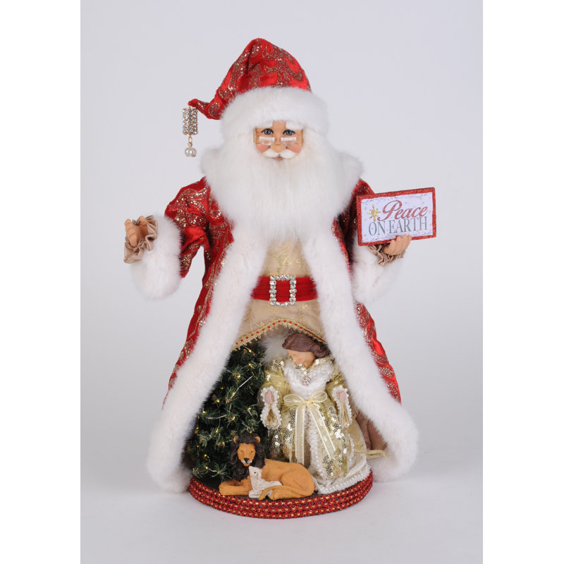 Lighted Peace on Earth Santa
