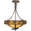 Luminaire suspendu bol antique en cuivre 3 lumières Janan