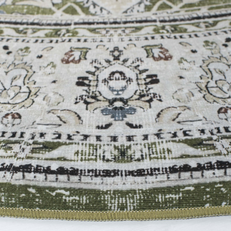 Czarnetzki Performance Machine Washable Oriental Rug, Round 6'