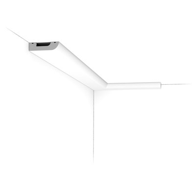 Moulure en polystyrène blanc à impact élevé P 1/2 po x l 2 po x L 78 3/4 po