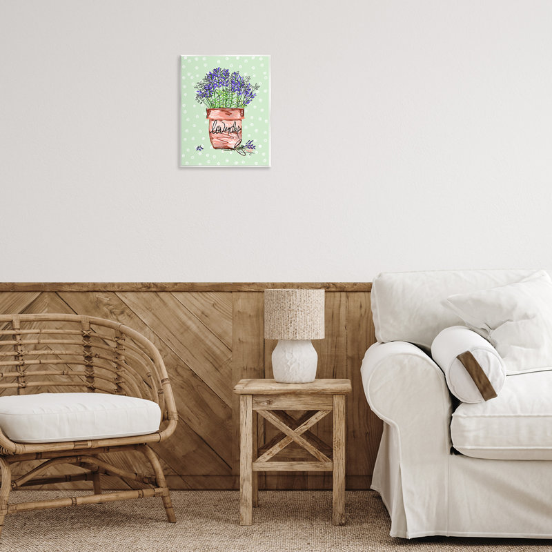 Plaque murale lavande en pot, design par Susan Lugar