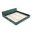 Structure de lit moderne tapissier avec tissu en chenille épais et sans sommier-1289525224