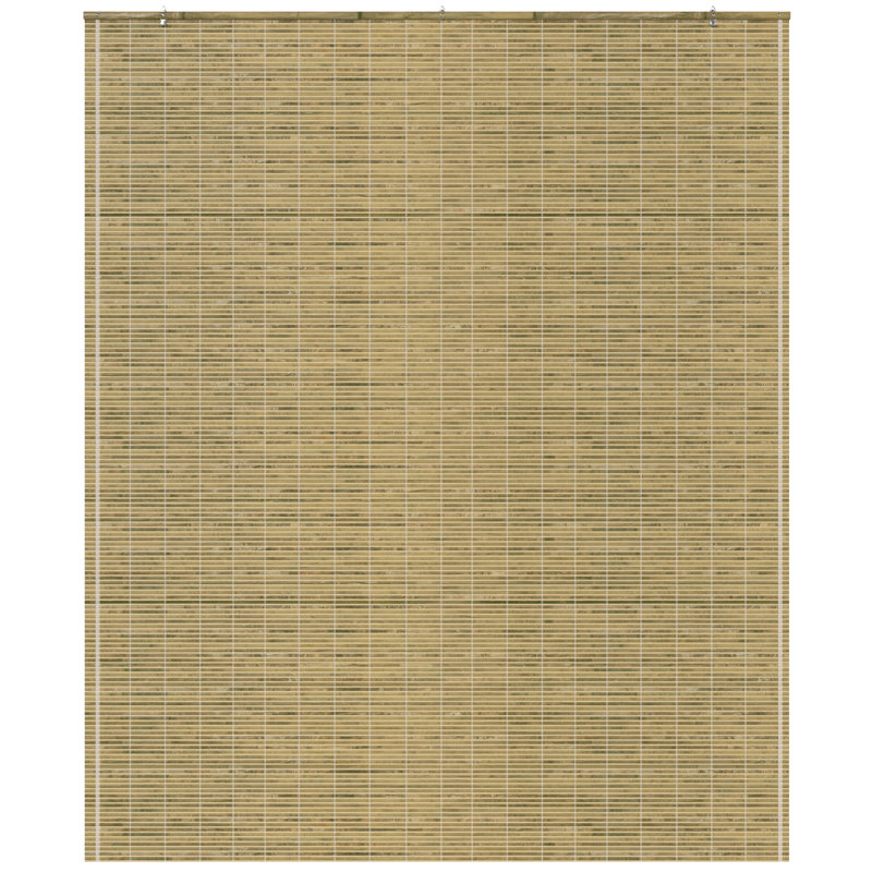 Rideaux en bambou sans cordon, L 60 po x L 72 po, Naturel