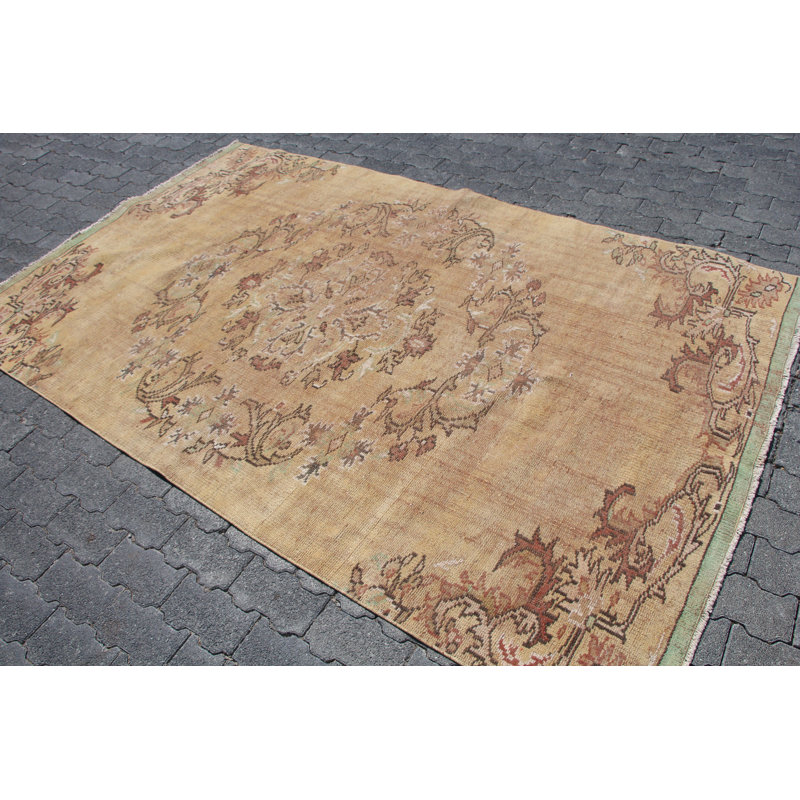 Grand tapis turc rétro Oushak rétro pour décorer un salon ou une chambre à coucher