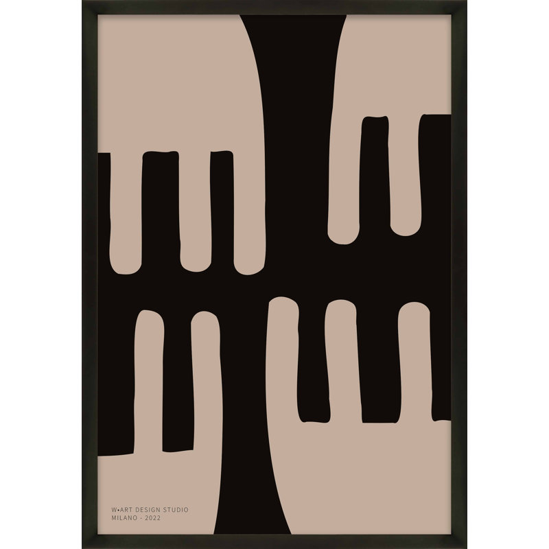 Modern Primitive 2 Print by Romina Gadler, Black Framed Paper, 20" H x 14" W x 1.25" D