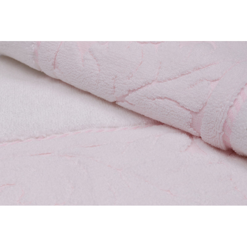Ensemble de serviettes en coton turc 2 pièces Gibbons, Rose blanc