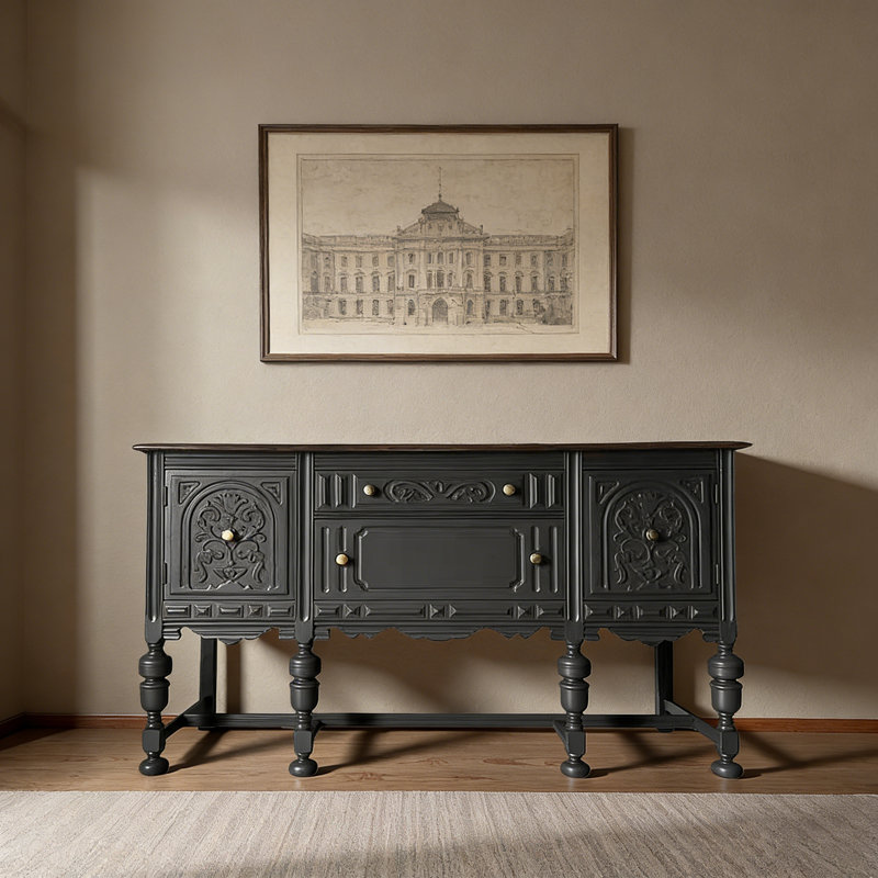 Retro Black Sideboard
