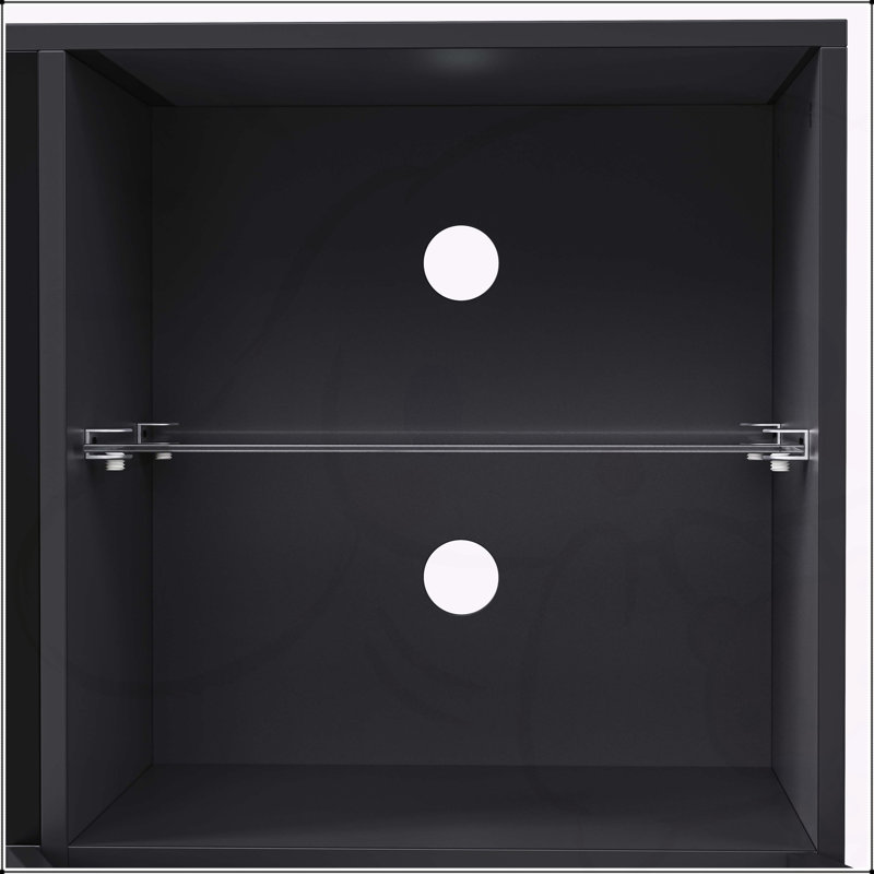 Meuble télé ultrabrillant avec lumières DEL, Noir