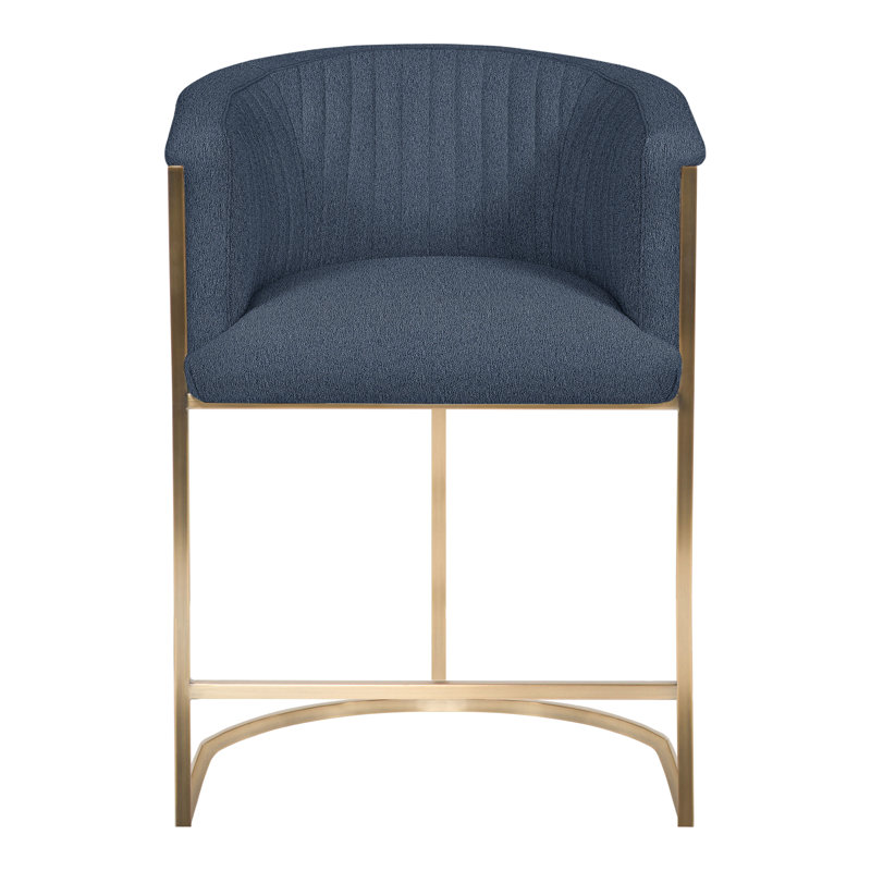 Skye Upholstered Stool, Navada Blue