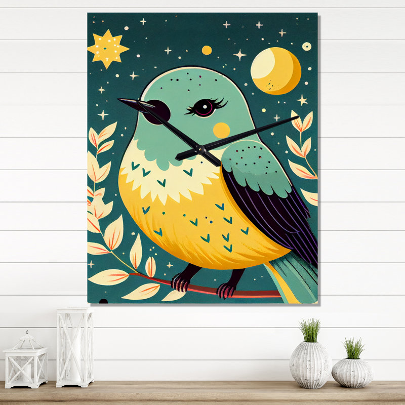 Mignon oiseau bleu assis sur une branche III, Grand
