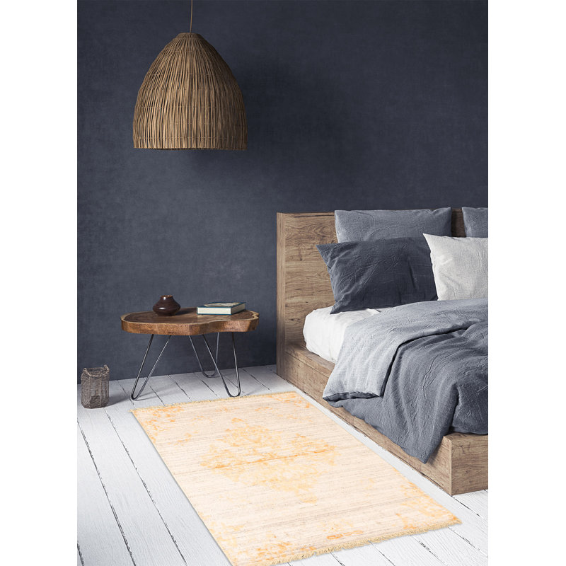 Alisha-Mae Viscose Oriental Indoor Rug, Rectangle 3'1" x 4'10"