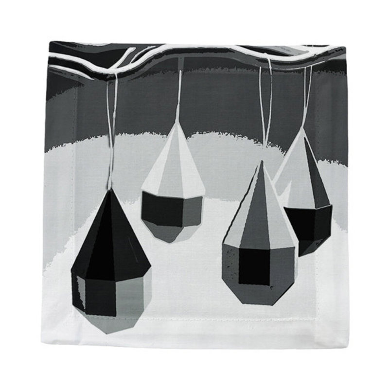 Square Napkins, Black White