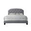 Grand lit luxueux en tissu pour un confort ultime et une chambre élégante