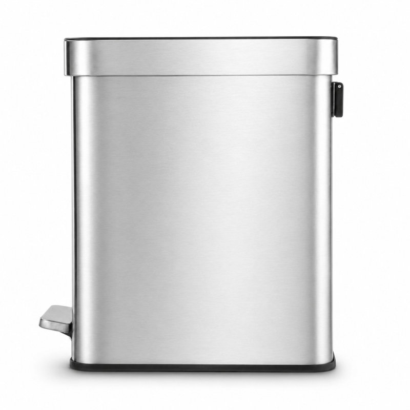 Poubelle mince en acier inoxydable 3 gallons avec contrôle des odeurs CleanAura et couvercle à fermeture en douceur Home Zone Living