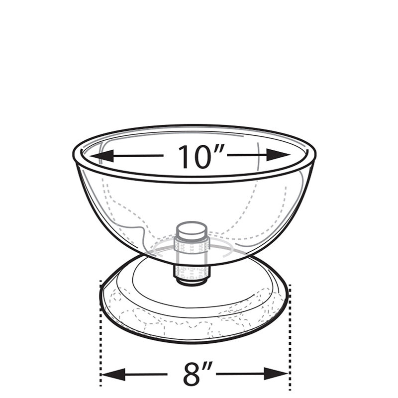 Single Bowl Counter Display, 7.5" H x 10" W x 10" D