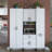 Multi-Purpose Cabinet, White, 63.0 x 78.2 x 15.7 inches | 100% Melamine Coated E1 Quality Chipboard, Thickness: 0.7 inches | Stylish Storage Solution for Home & Office, Durable & Elegant Design
