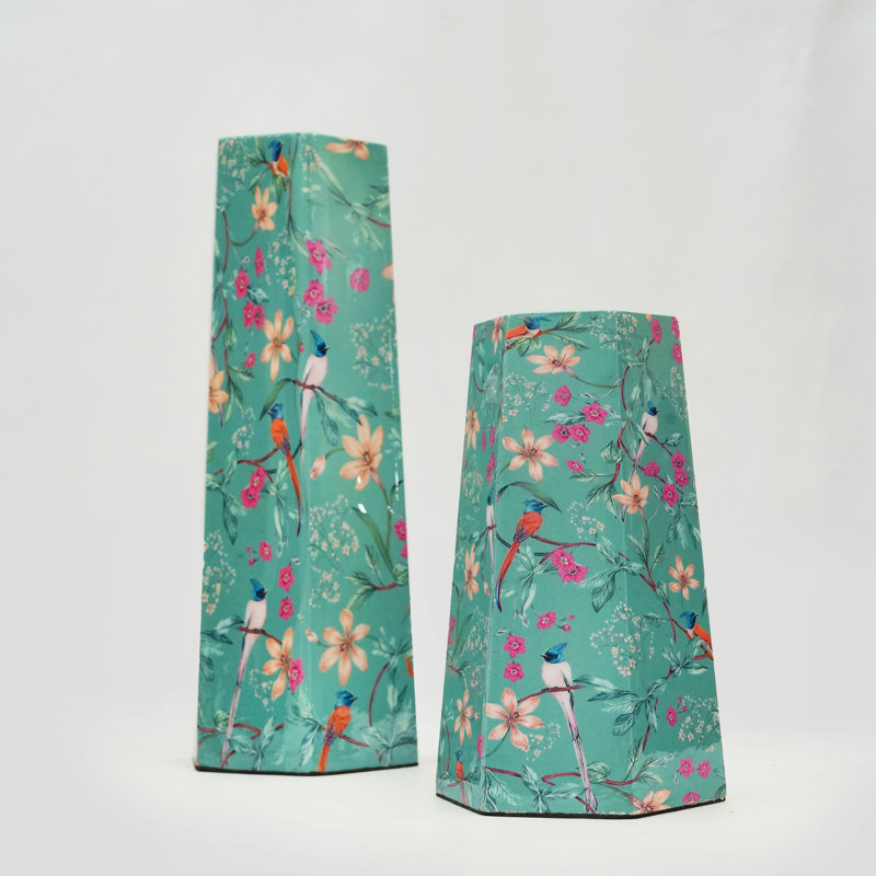  Porte-bougie hexagonal Aqua Flora, H 7 po x l 3,5 po x P 4 po