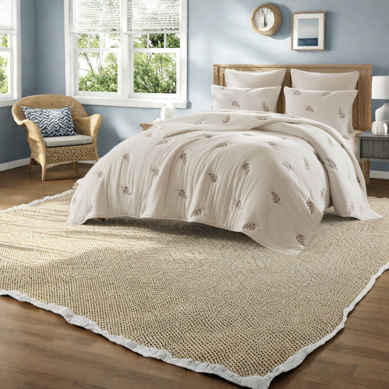 Cotton Floral Quilt Set