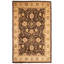 Tapis unique en laine noué à la main ushak brun foncé 10 pi x 16 pi 4 po One Age of a Kind Kind