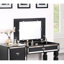 Meuble-lavabo traditionnel avec tabouret noir