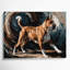 «Dogs Tosa», art mural sur toile noire-390752608