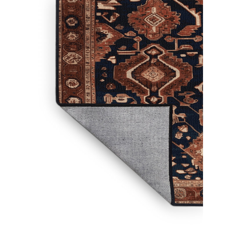 Tapis brun lavable à la machine, Carré 3 pi