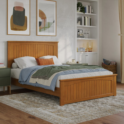 Francoise Solid Wood Low Profile Platform Bed with Matching Footboard