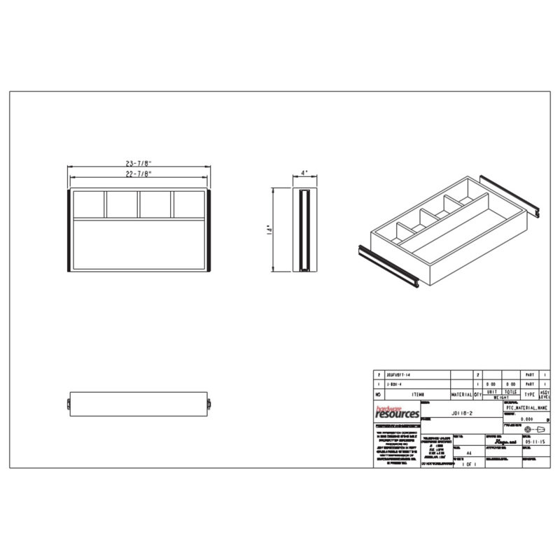 Wood Jewelry Organizer Tray + Drawers, Black