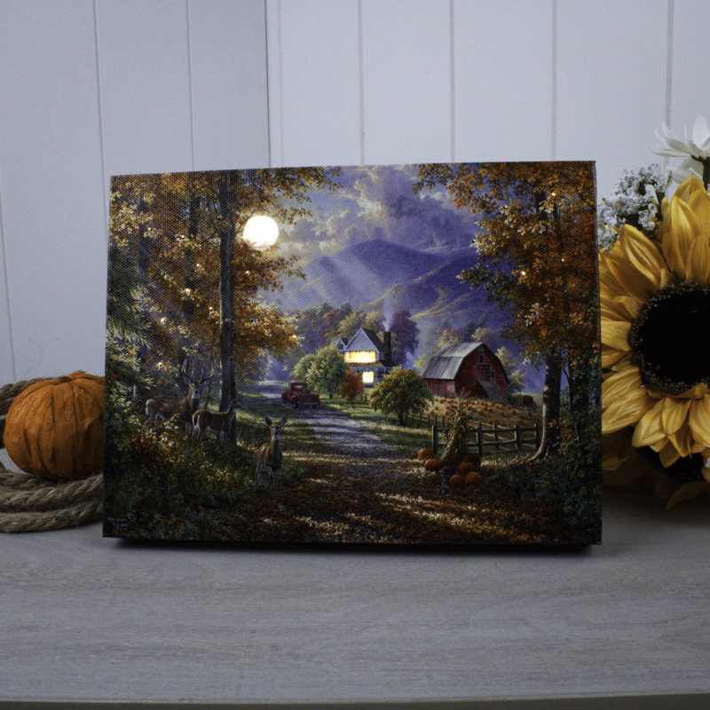 Fall Memories 8x6 Lighted Tabletop Canvas