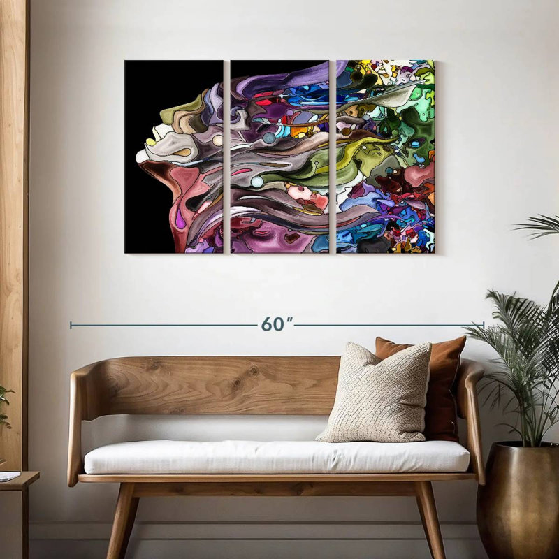 Profil abstrait Leisha, H 28 po x l 45 po
