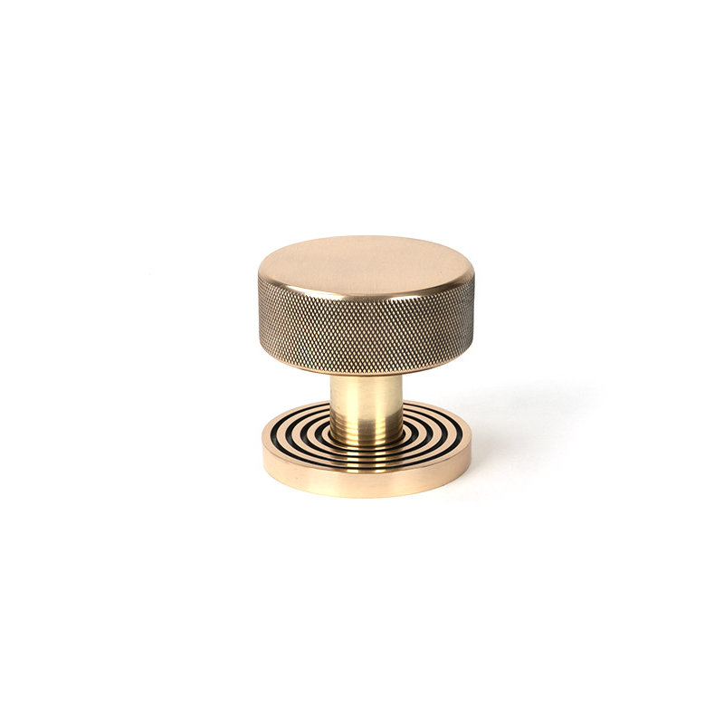 Brompton Interior Mortise Knobset, Polished Bronze