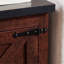 Table de bout Farmhouse Table de chevet rectangulaire Farmhouse Table de bout avec porte de grange et tablette de rangement réglable