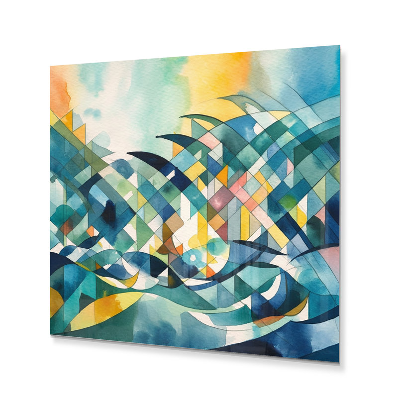Fulvius Modern Abstract Wall Decor on Metal, 16" H x 16" W x 1" D