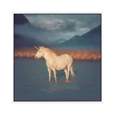 Unicorn Oil Slick by Soaring Anchor Designs - Floater Frame Gallery-Wrapped Canvas Giclée on Canvas