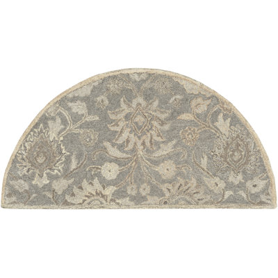 Applegate Floral Handmade Tufted Wool Taupe/Camel/Grey Area Rug
