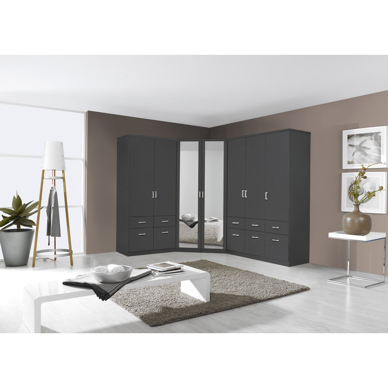 Bremen 2 Door Wardrobe, Metallic Grey