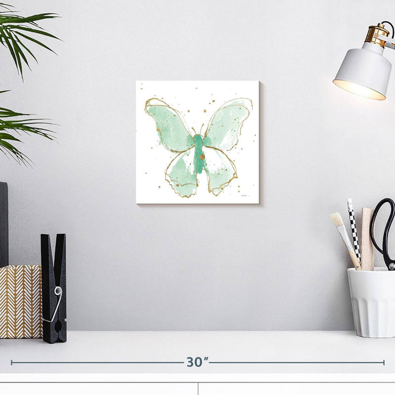 Papillons dorés Brampt menthe, H 10 po x l 10 po