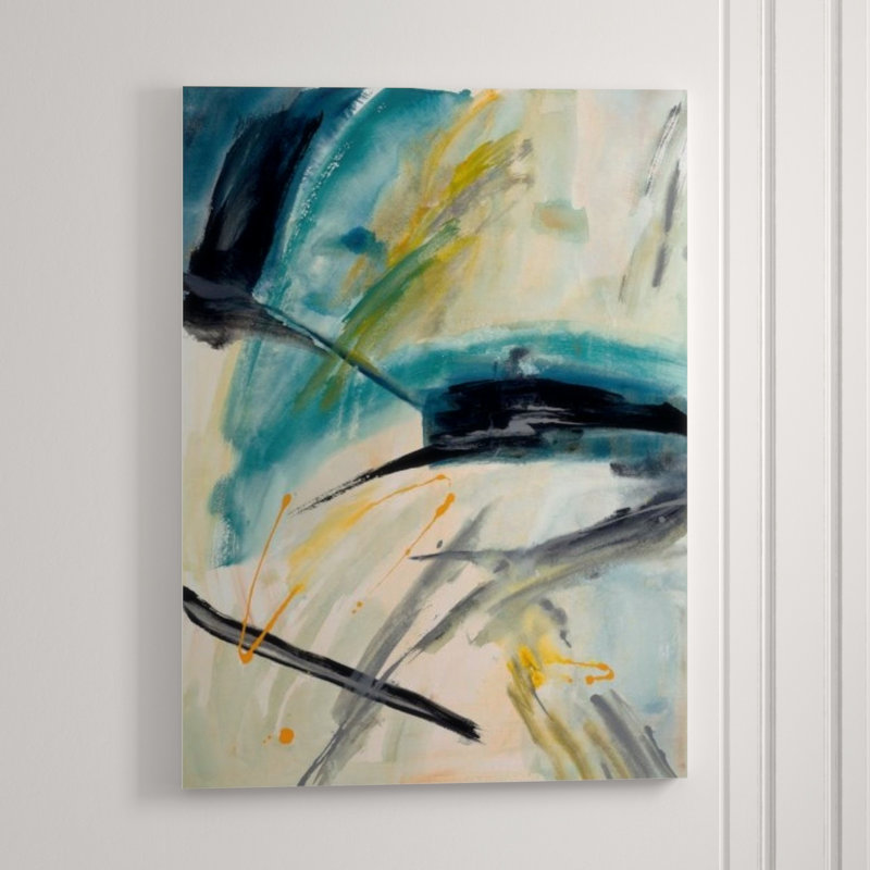 Unhinged Yellow Print by Sara Brown, 74" H x 54" W x 1.5" D, Outdoor