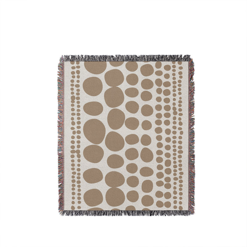 Jeté en coton Ajani, 60 po x 80 po, Beige